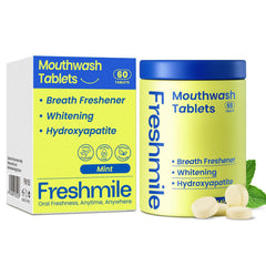 Box of Freshmile Travel Mouthwash Tablets for Smokers