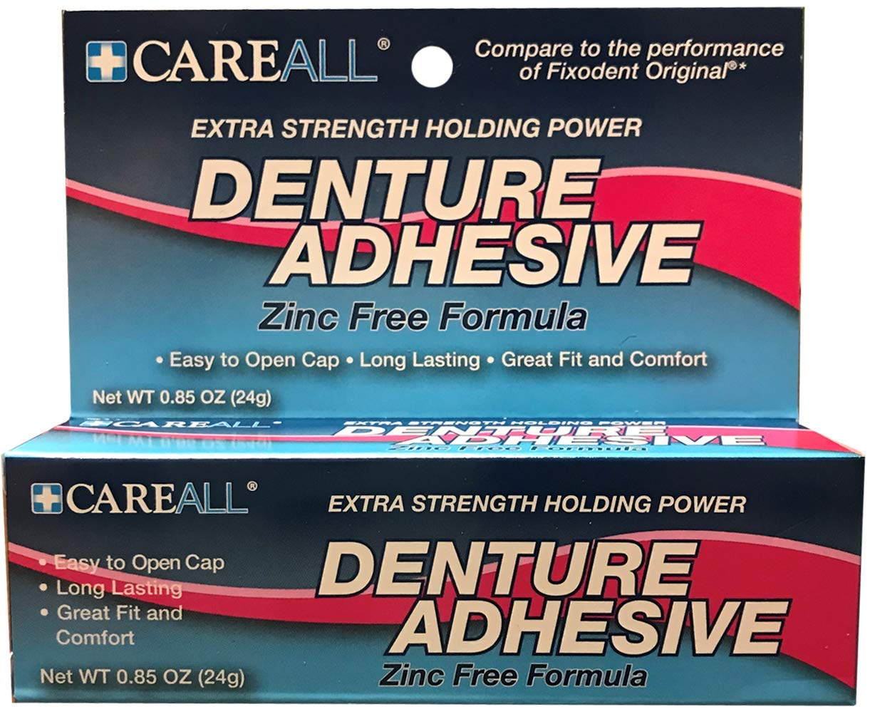 Freshmint 0.85 oz denture adhesive tubes in case pack 144 – front view