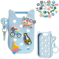 Frezonika croc-style Touchland holder with cat charms adds playful personalization to your sanitizer.