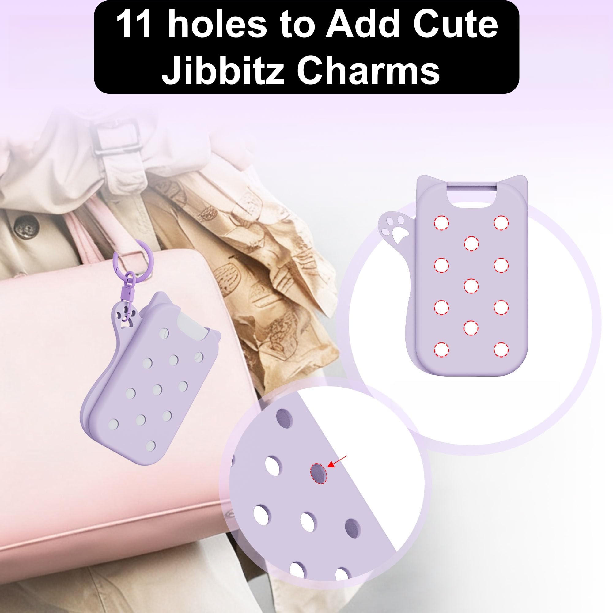 Frezonika keychain attachment lets you carry sanitizer on bags.