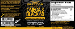 FREZZOR Omega-3 Black packaging and label details