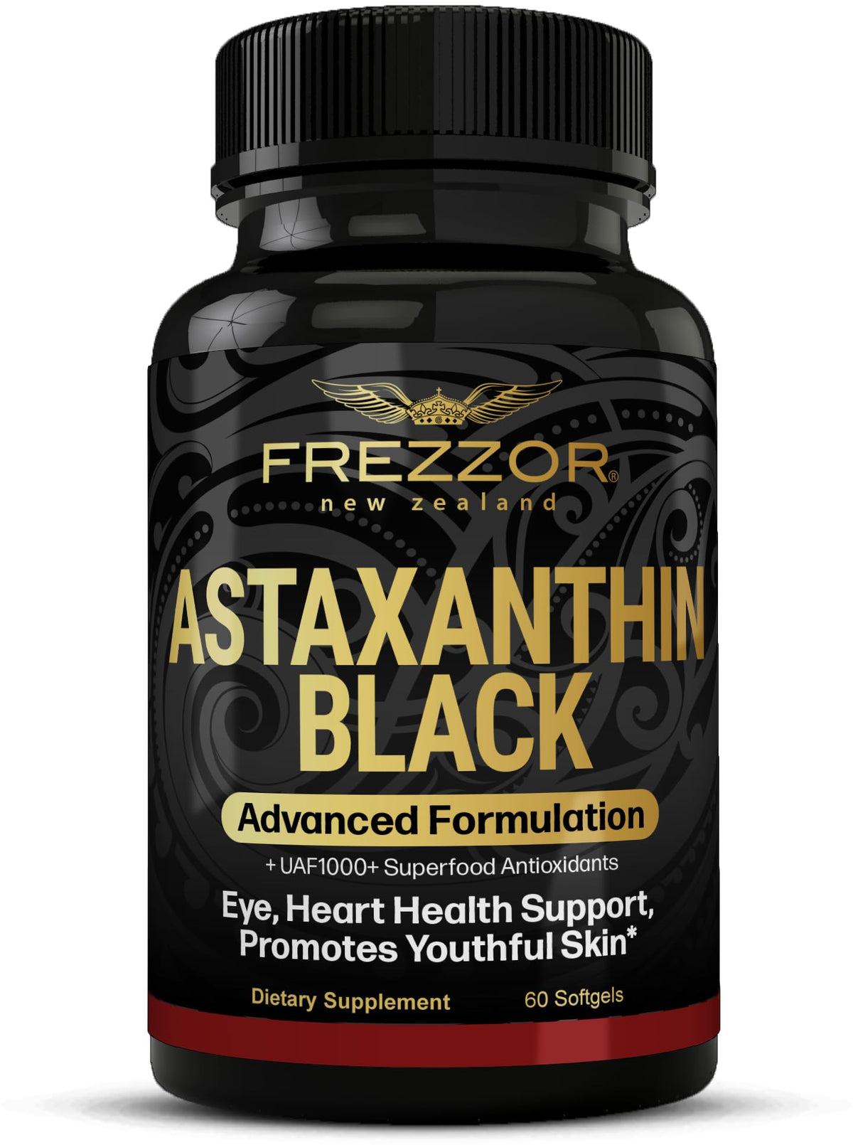 FREZZOR Astaxanthin Black bottle front view