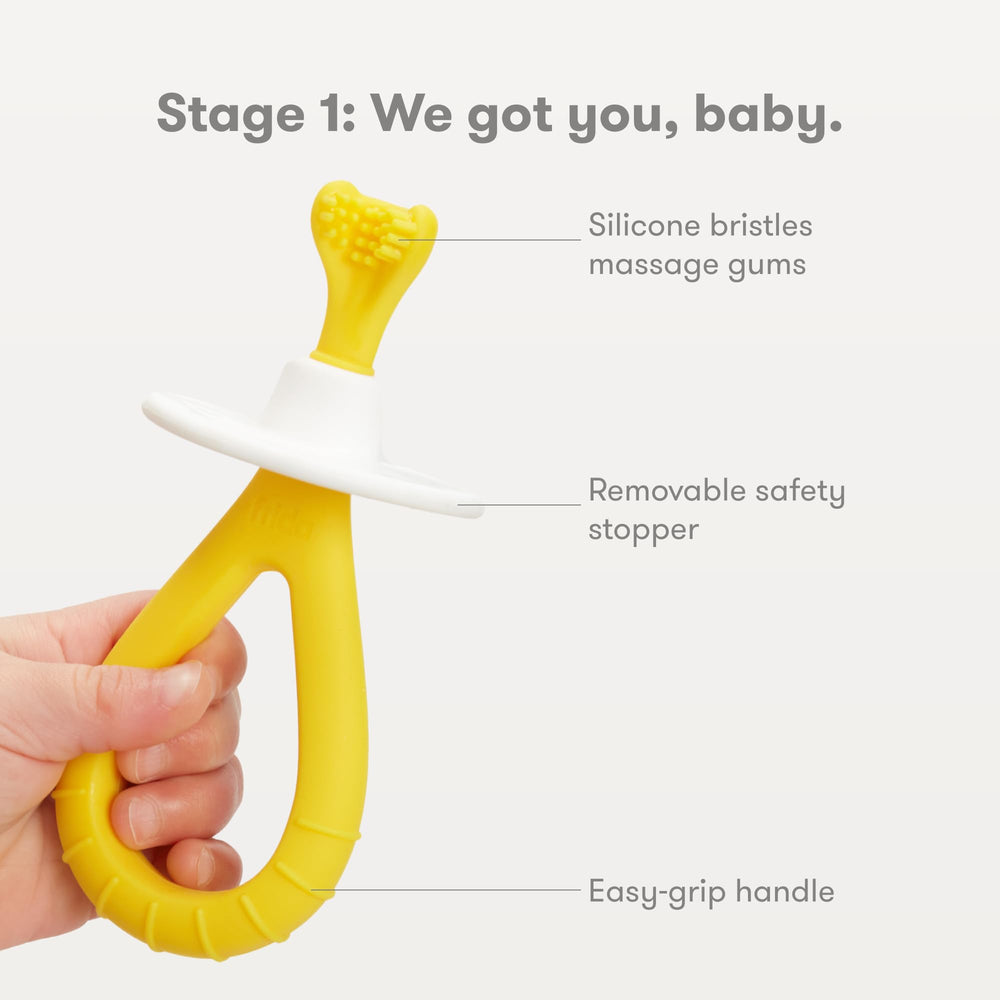 Ergonomic BPA-free silicone handles designed for little hands