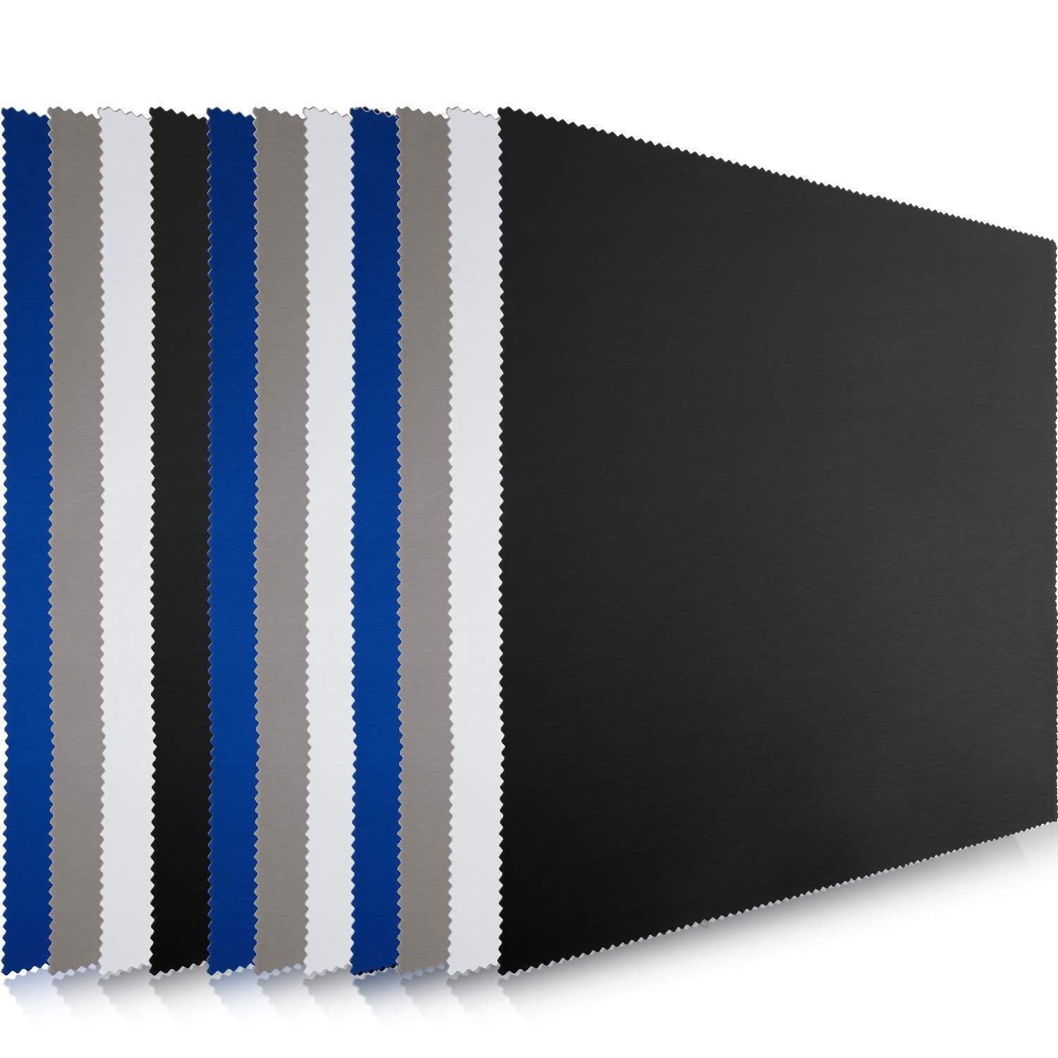 Frienda microfiber cleaning cloths in black, 12x12 inches