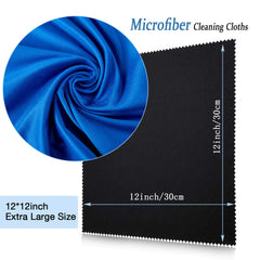 Frienda microfiber cleaning cloths in white, 12x12 inches