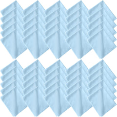 Blue microfiber cleaning cloth for glasses, size 7x6 inches