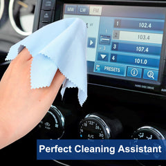 Blue microfiber cleaning cloths ready for bulk purchase