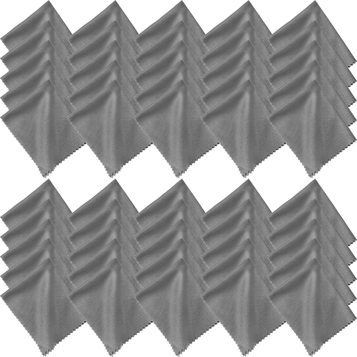 Frienda 50-pack microfiber cleaning cloths for glasses in dark gray