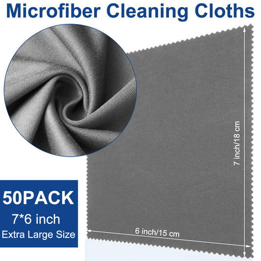 Pack of 50 microfiber cloths for glasses and electronic devices