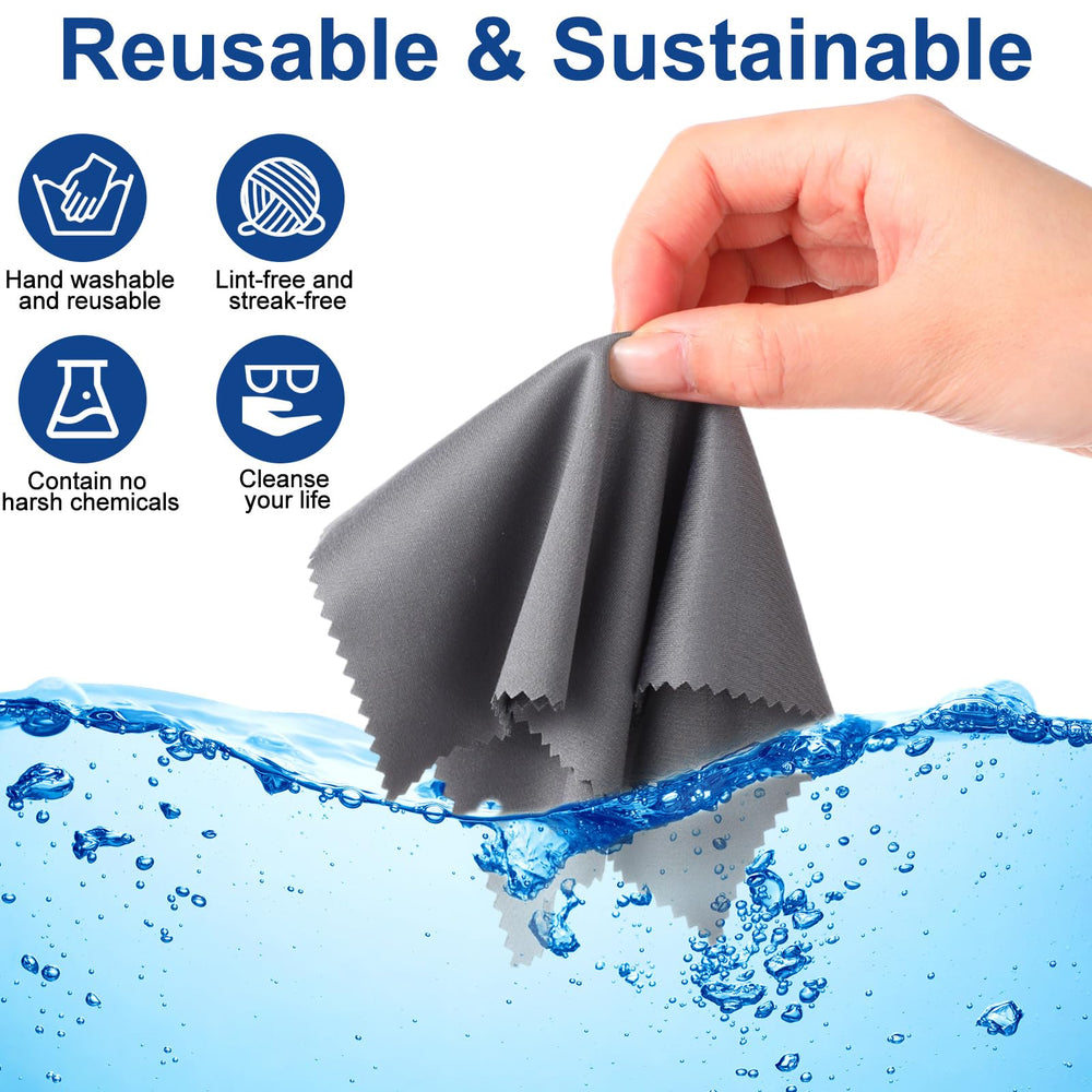 Close-up of microfiber cleaning cloth material
