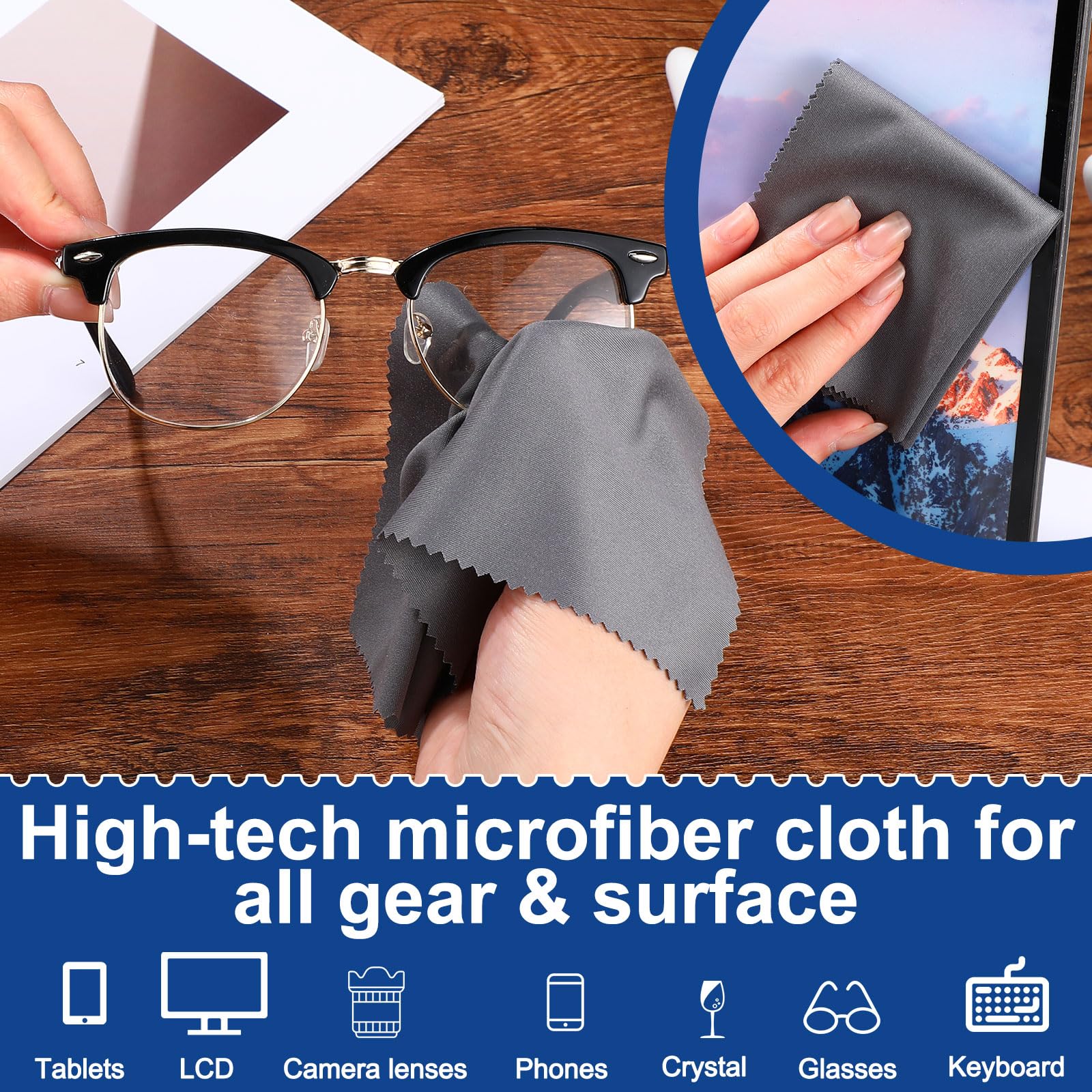 Cloth used for cleaning glasses and camera lenses