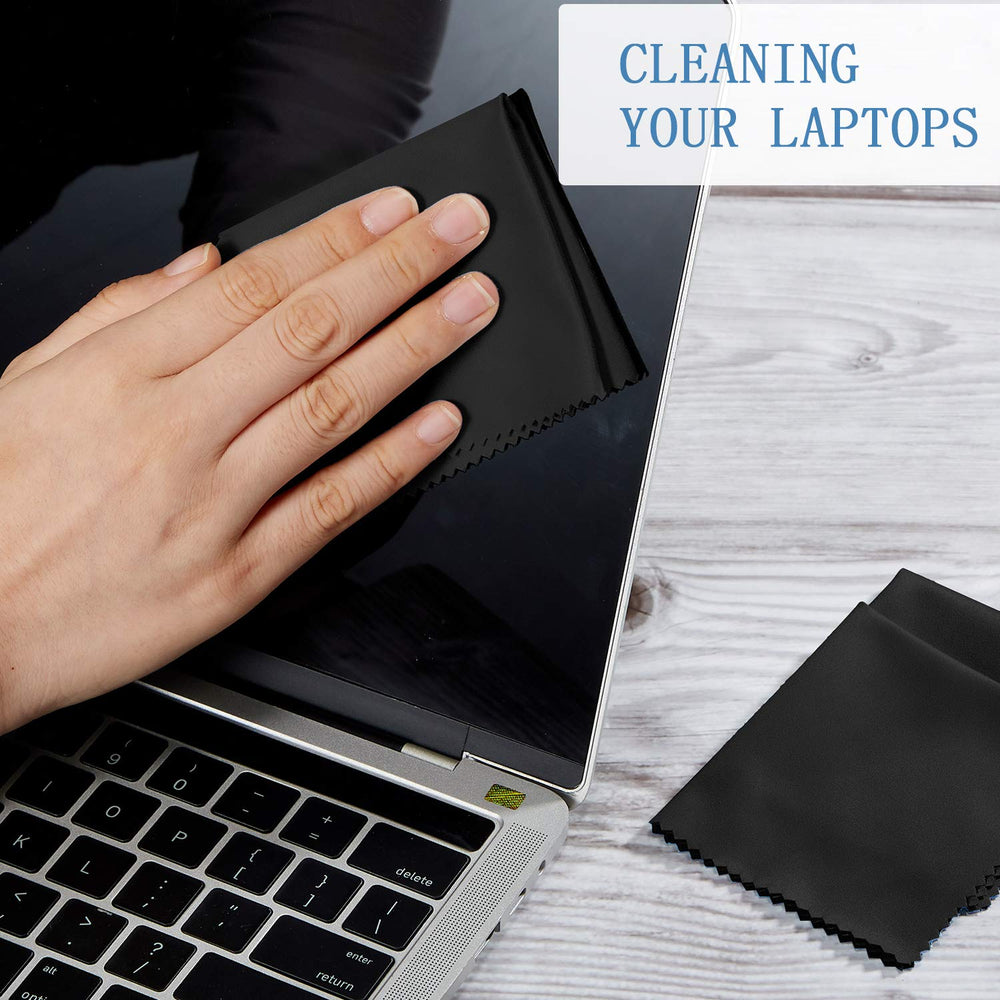 Glasses and camera lens with microfiber cloths