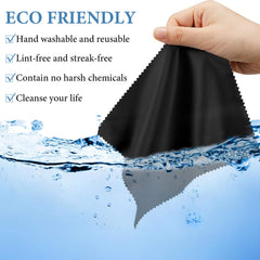 Electronic device screens cleaned with microfiber cloths