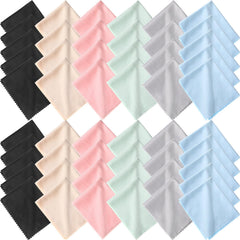 Frienda 50 Pcs Microfiber Cleaning Cloths for Glasses - 7x6 in, light color - image 1