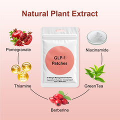 Close-up of FRKSTYL GLP-1 patch showing plant-based formula