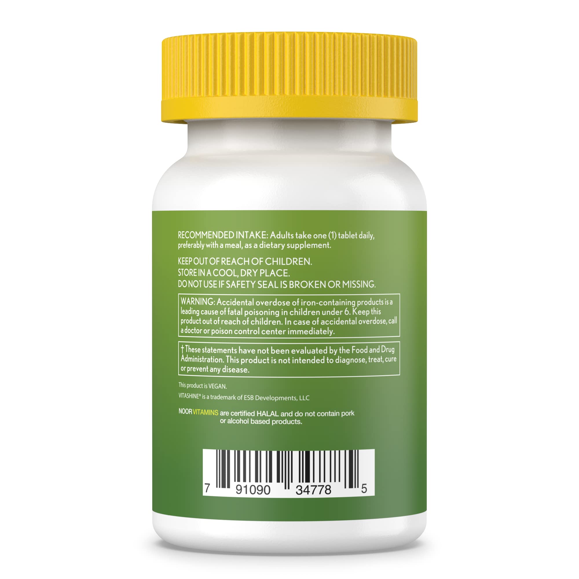 Front label of Noor Vitamins Multivitamin bottle