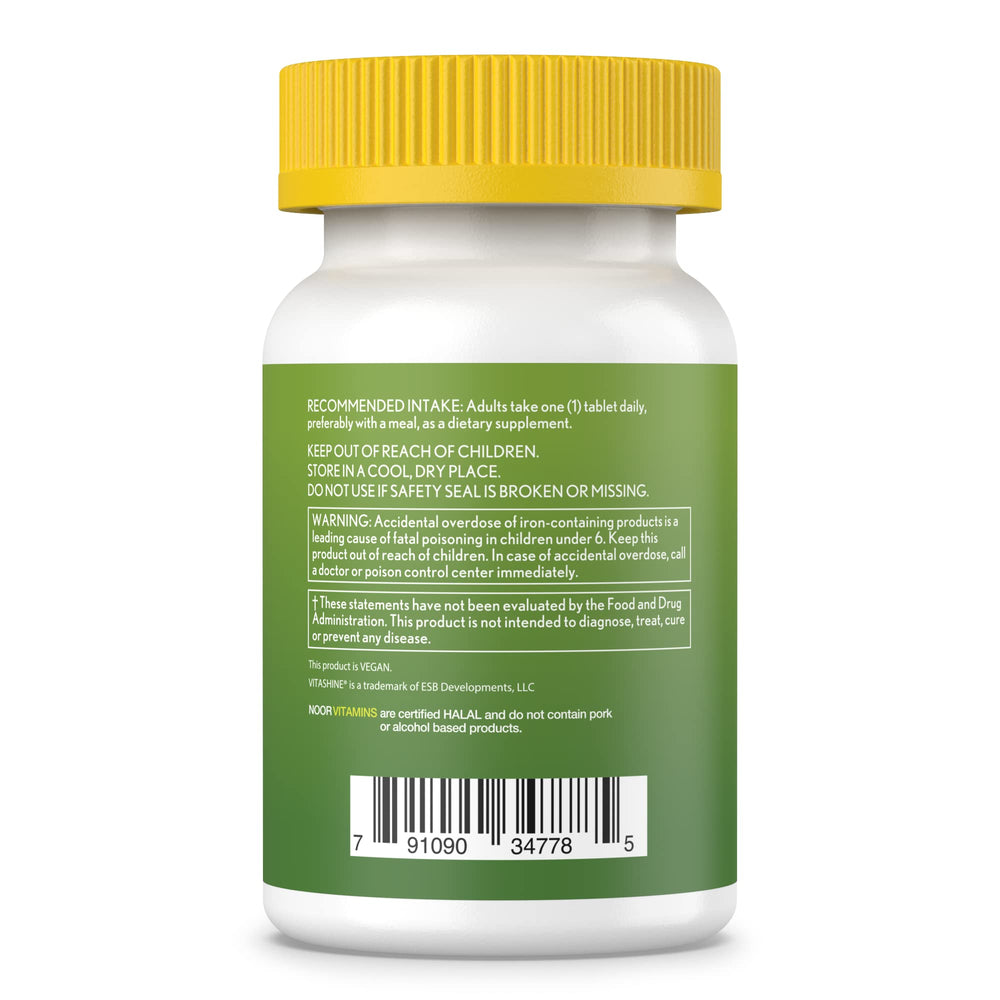 Front label of Noor Vitamins Multivitamin bottle