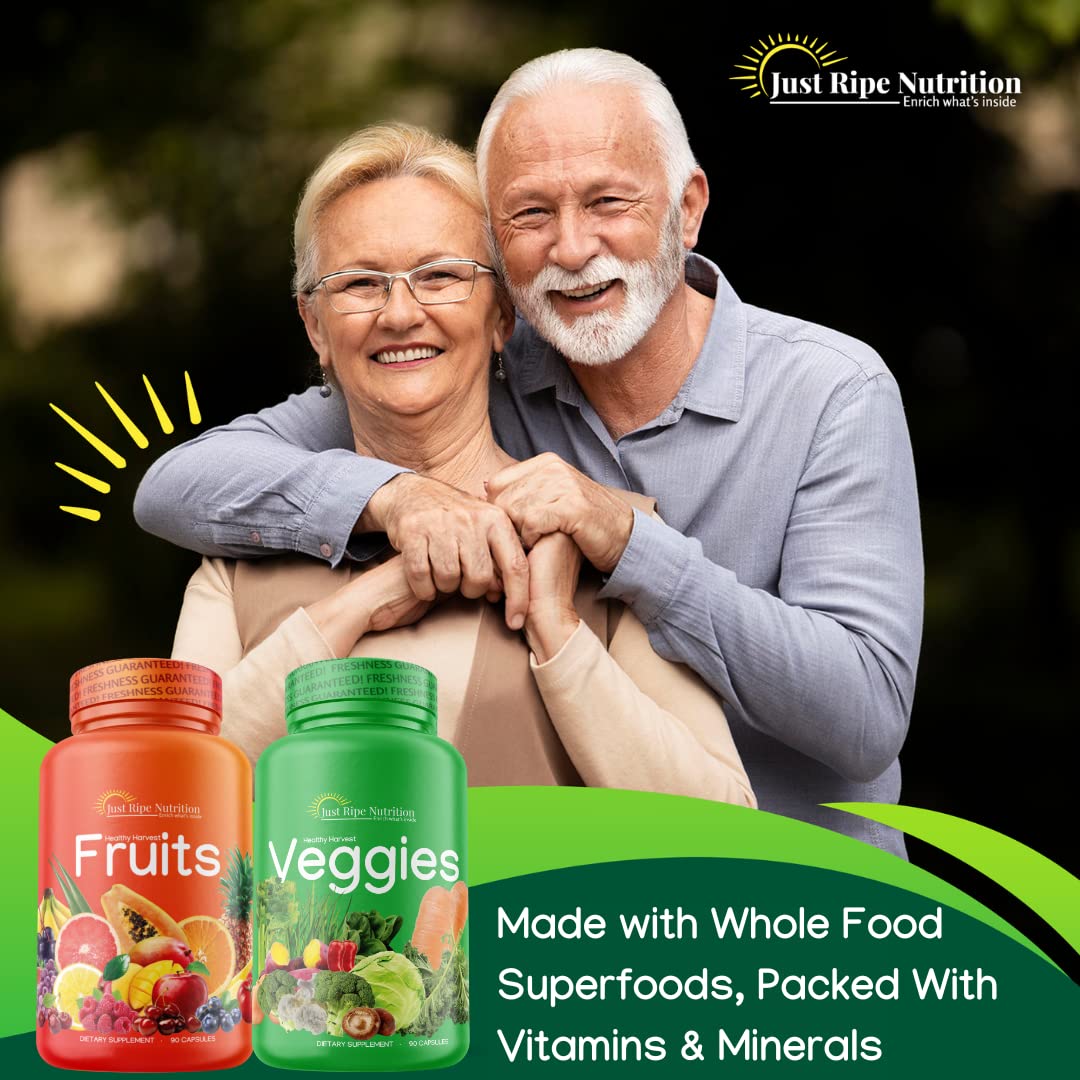Front packaging of Just Ripe Nutrition fruits and veggies supplement