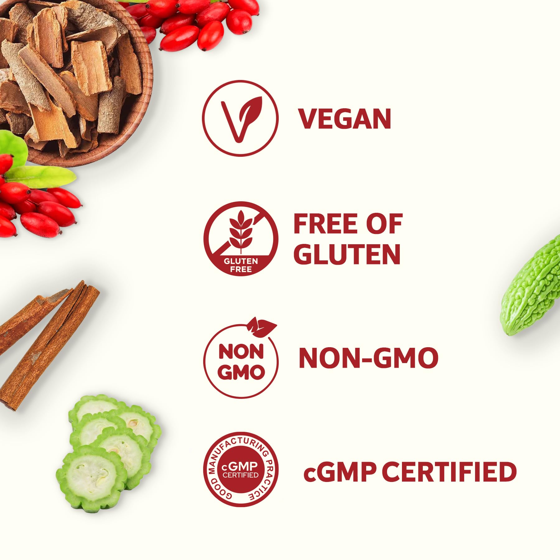 Front view of berberine supplement packaging