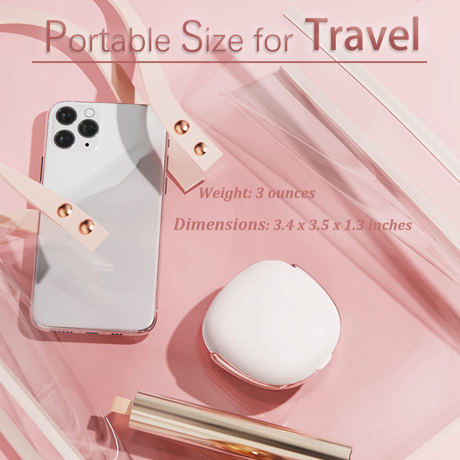 Front view of the compact contact lens cleaner