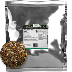 Front view of Frontier Co-Op Organic Saint John's Wort 1 lb packaging