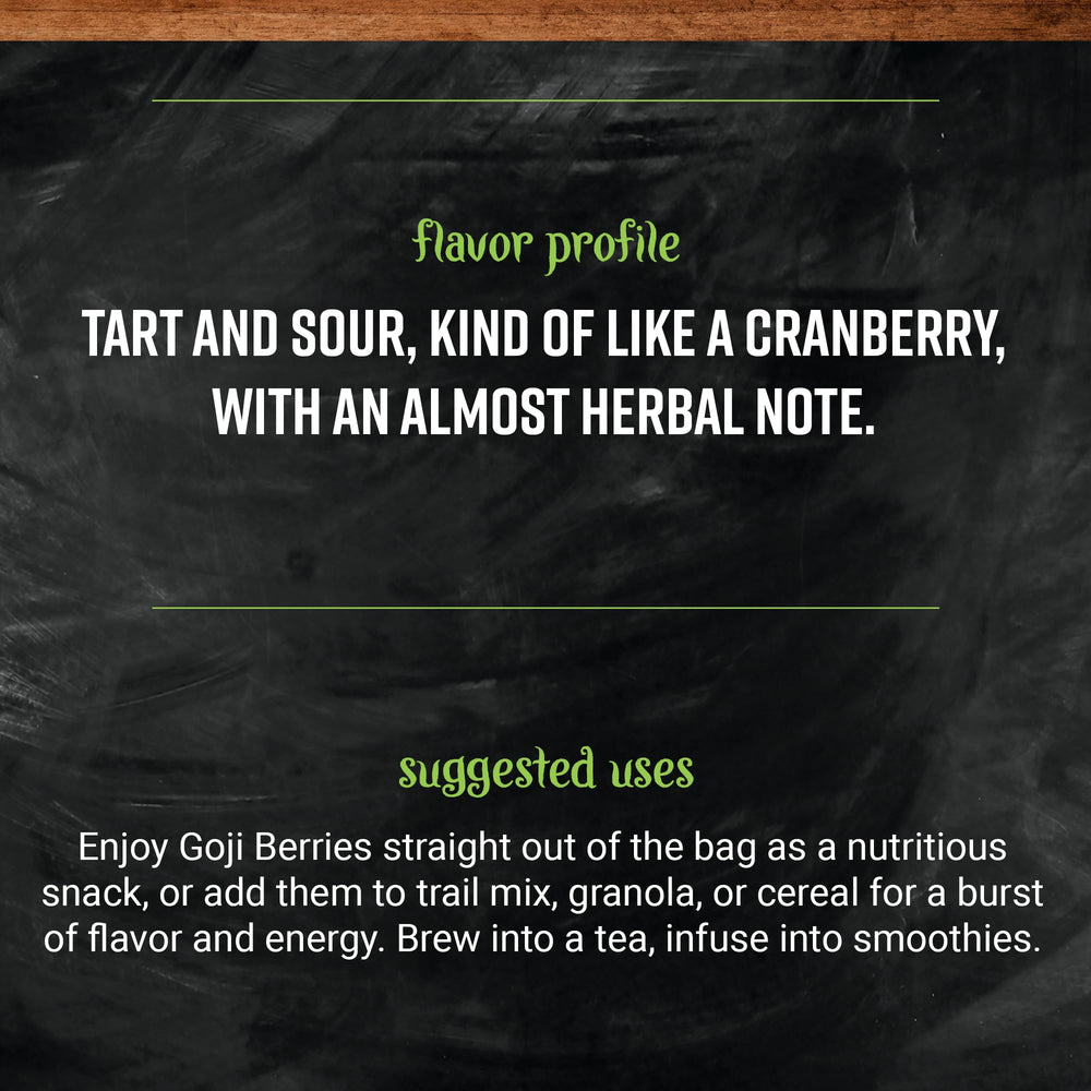 Goji berries used as snack and tea ingredient