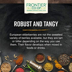 Frontier Co-op elderberries packaging and label