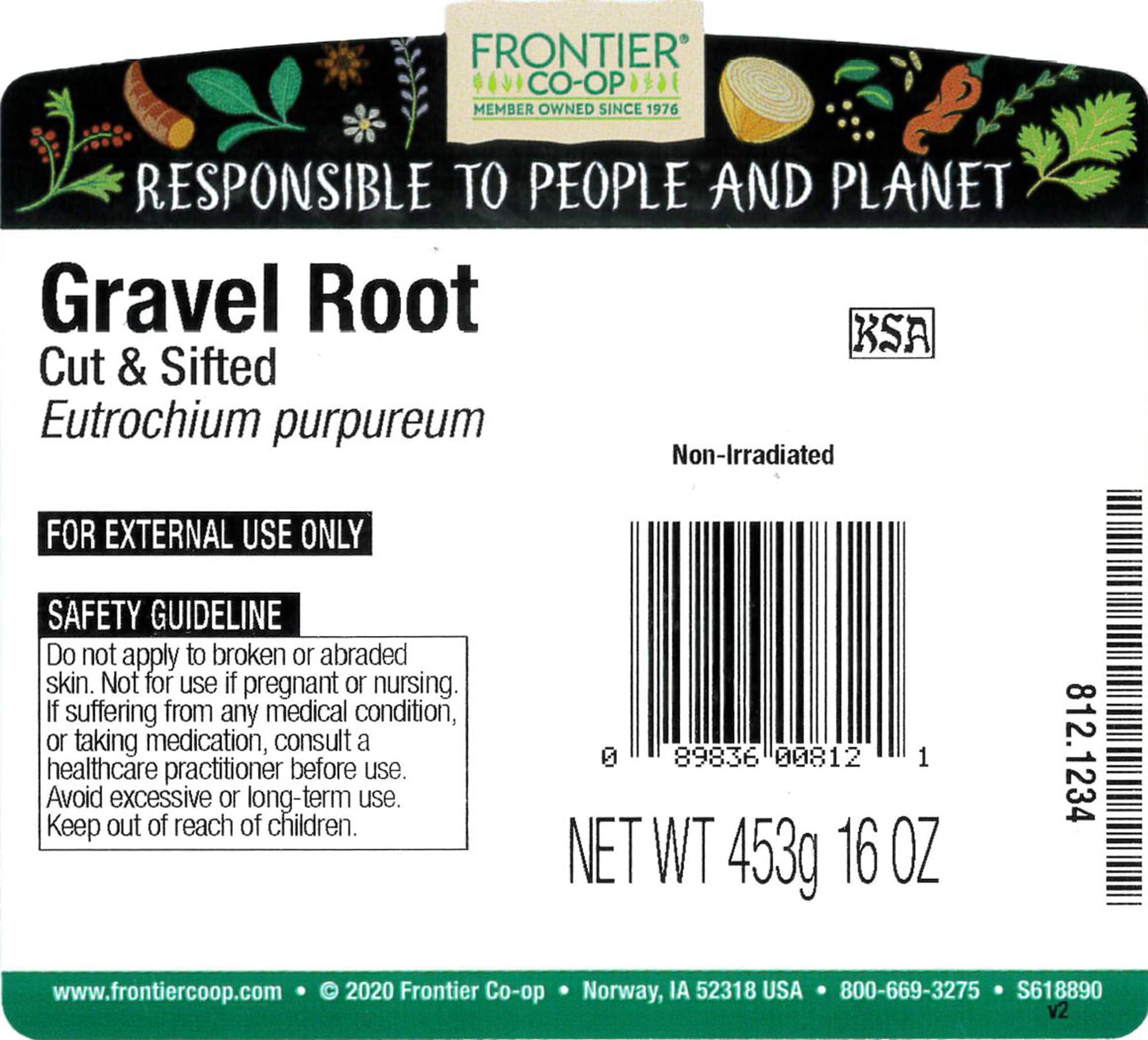 Gravel Root 1lb bag – bulk size with label visible