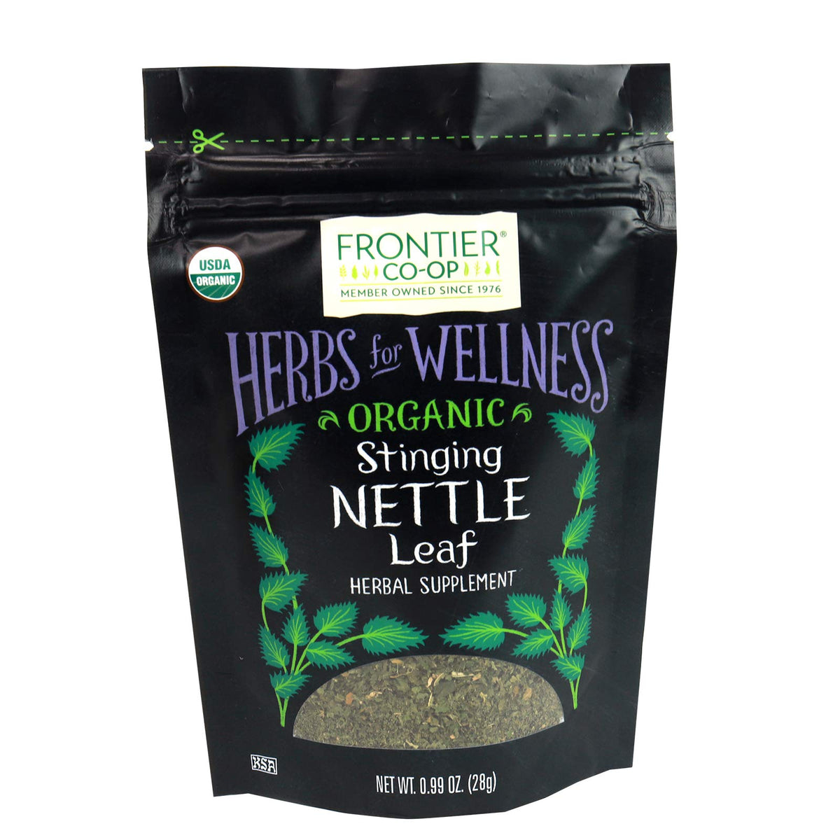 Frontier Co-op Organic Cut and Sifted Stinging Nettle Leaf 0.99 oz — front label