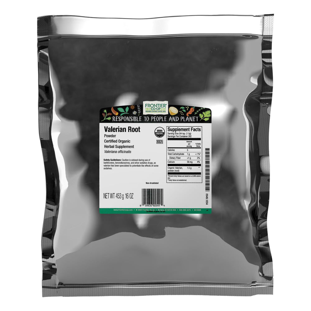 Frontier Co-op Organic Valerian Root Powder in 1lb bulk bag