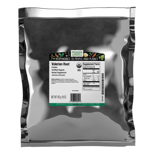 Frontier Co-op Organic Valerian Root Powder in 1lb bulk bag