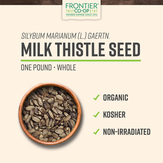 Bulk-packaged Frontier Co-op organic milk thistle seed 1lb