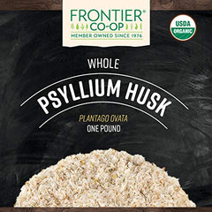 Frontier Co-op Organic Psyllium Husk Whole Husk 1lb bag