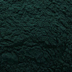 Close-up of Spirulina powder bulk bag ingredients and nutrition
