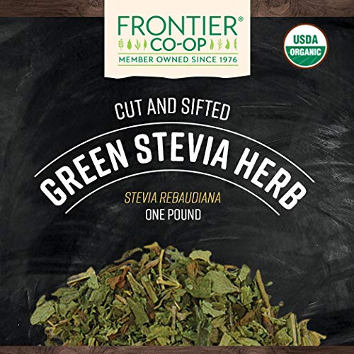 Bulk bag of Frontier Co-op Organic Green Stevia Herb, 1 lb
