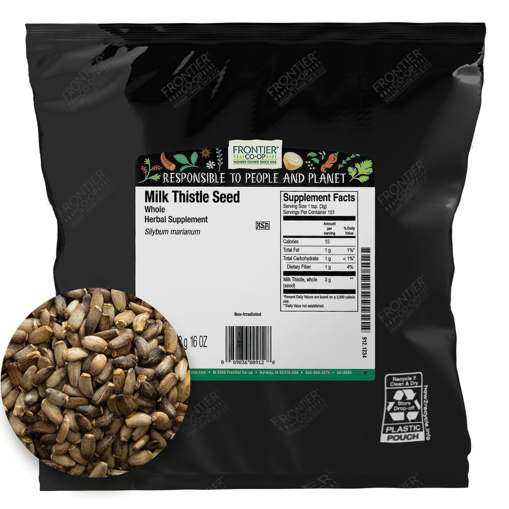 Frontier Co-op Milk Thistle Seed Whole bulk packaging