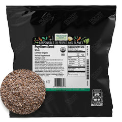 Frontier Co-op Organic Whole Psyllium Seed 1lb bulk bag - front view
