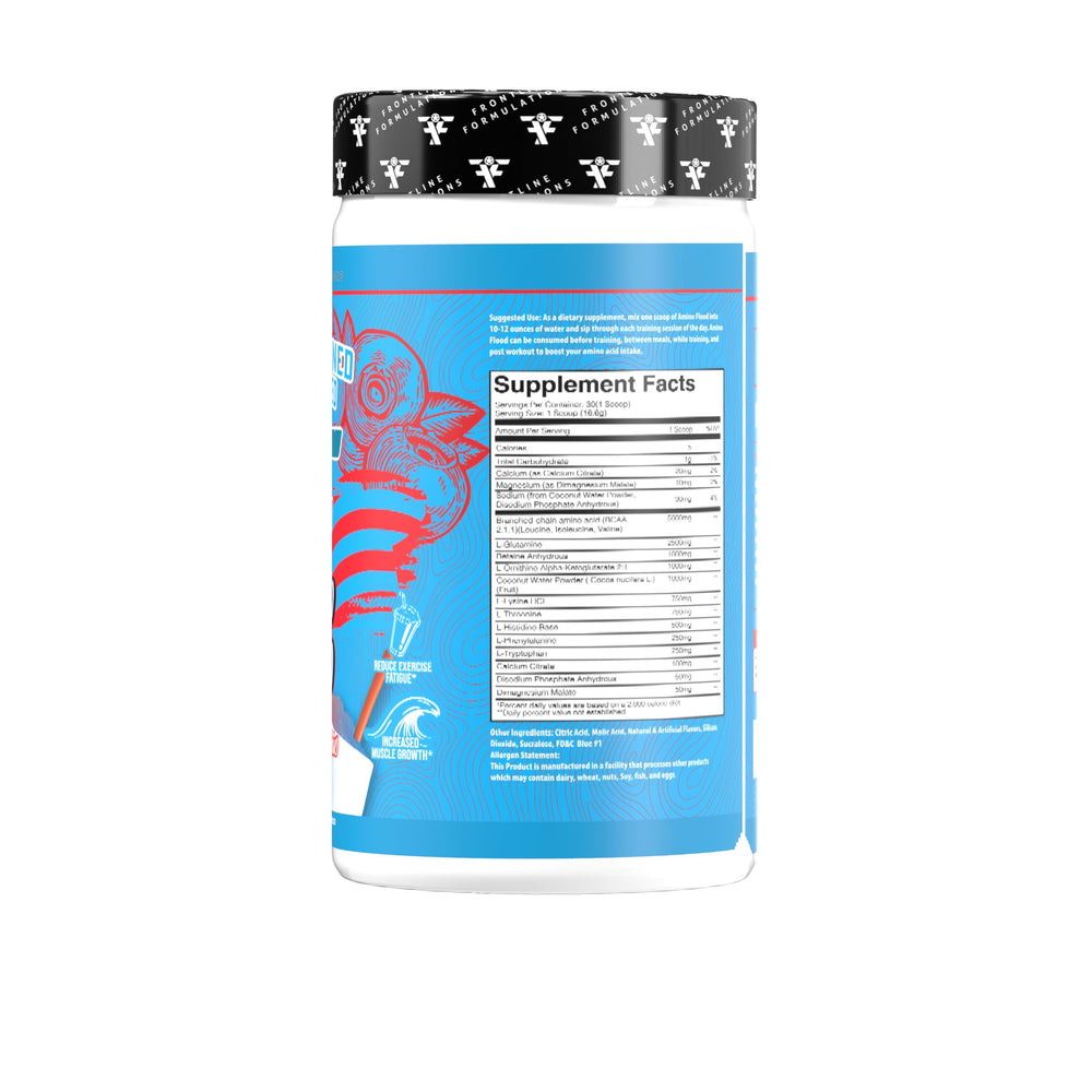 Amino Flood ingredients list on label