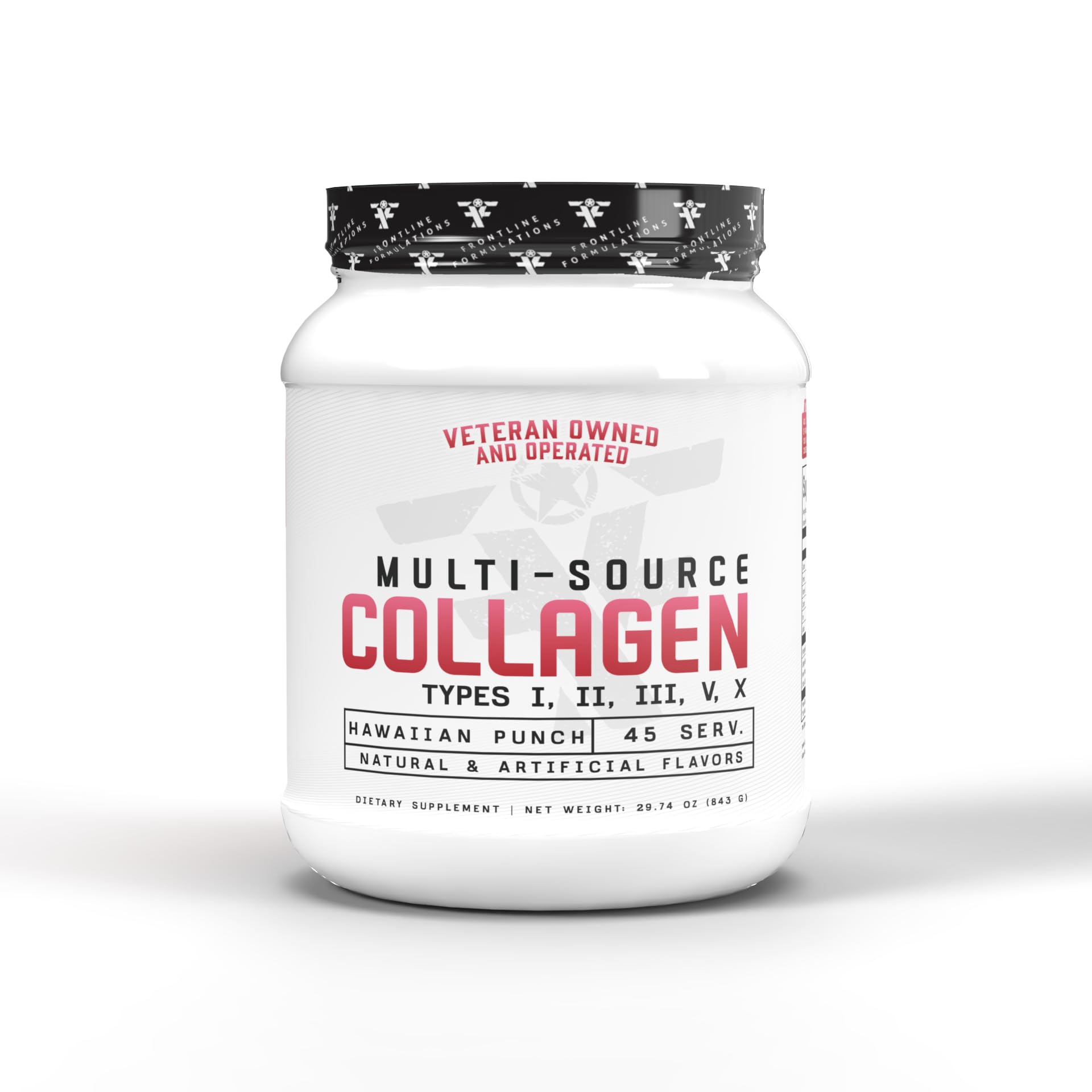 FRONTLINE Formulations Multi-Source Collagen bottle with Hawaiian Punch flavor