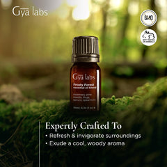 Close-up of Frosty Forest essential oil bottle