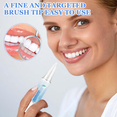 Applying Frosty Neptune Teeth Whitening Pen