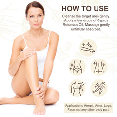 Natural ingredients emphasis on Cyperus Rotundus Oil for gentle care.