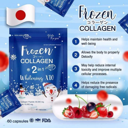 Frozen Collagen 2 in 1 bottle – label and ingredients