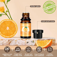 Citrus essential oil bottle label