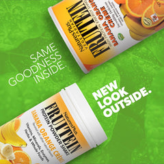 Fruitein Banana Orange Creme Shake label – nutrition facts and vitamins