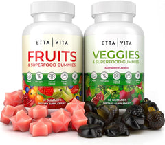 Hero image showcasing the 120 chews fruits and veggies supplement