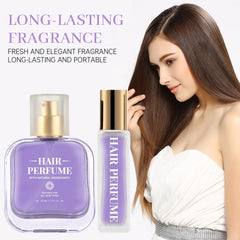 Fruity floral honey-infused hair perfume travel bottle, ideal for on-the-go scent.
