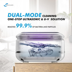 Compact 42kHz ultrasonic cleaning appliance for dental appliances