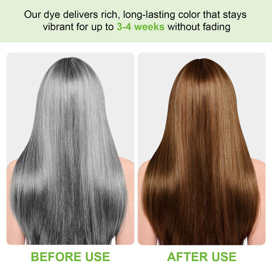 FSLHCY Instant Hair Dye Coffee foam application shows even distribution