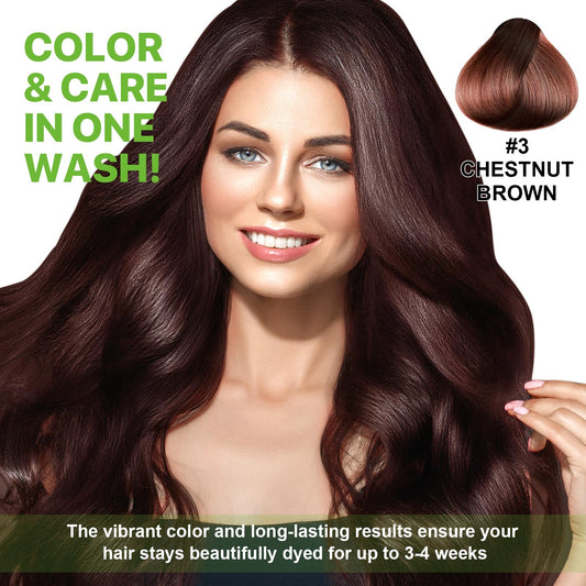 FSLHCY Instant Nature Herbal 3in1 foam applying color evenly on strands